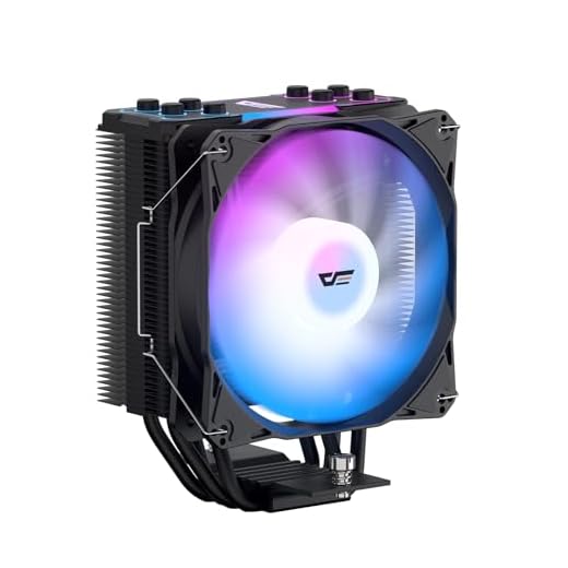 darkFlash Z4Pro Mist CPU Cooler, 120mm Single-Tower, TDP 200W, 4×Ф6mm Heatpipes, ARGB PWM PC Fans, CPU Air Cooler Compatible with Intel LGA115x/12xx/17xx; AMD AM4/AM5, 155mm in Height(Black)