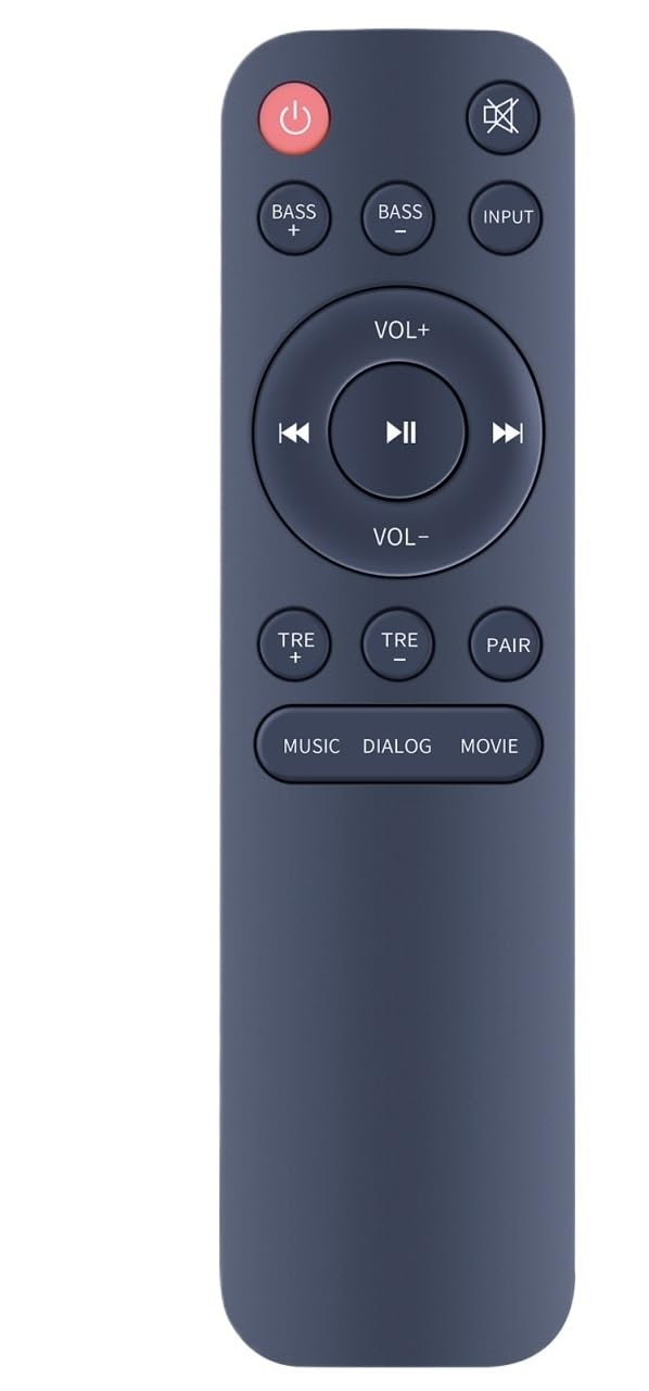 Pilot zdalnego sterowania do systemu głośników soundbar MAJORITY Snowdon II SNO-BAR-BLK-2 UK i Majority Teton CB238EL Snowdon TV