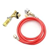 SHFDJTL Tools Compatible with SG-PT-1.6M Gas Propane Torch Hose 1.6M Mapp Gas Tank Plumbing Soldering Brazing Welding Torch High Temperature Heating 5FT Hose