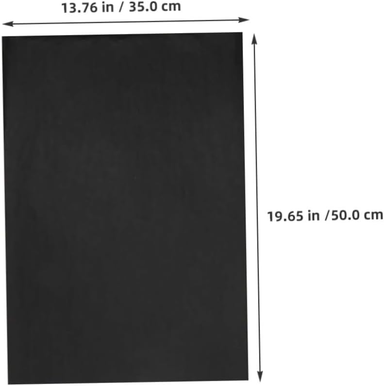 TEHAUX 100 Sheets Black Tissue Paper for Wrapping and DIY Floral Crafts, 35x50cm Bulk Packing Paper for Packaging, Wedding, Birthday, and Party Decoration Supplies