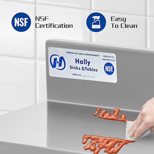 HALLY Stainless Steel Wall Shelf 8.6 x 16 Inches 44 lb, NSF Commercial Heavy Duty Wall Mount Floating Shelving for Restaurant, Kitchen, Home, Hotel and Bar, 2 Pack - Thumbnail 4