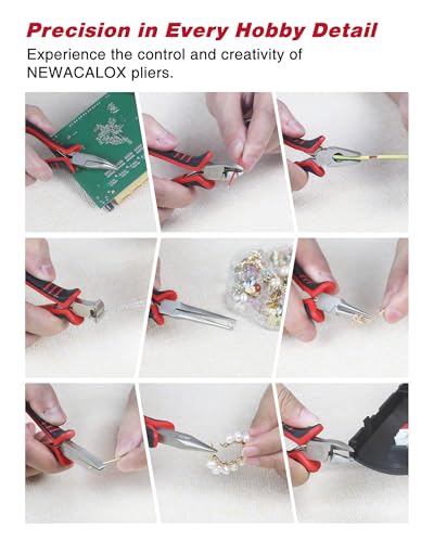Alicates para hacer joyas MLNEW con mangos ergonómicos y puntas de alta precisión 8