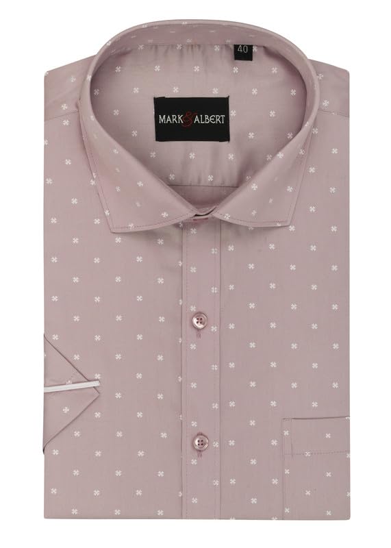Image of MARK & ALBERT Mens Half Sleeves Printed Shirt