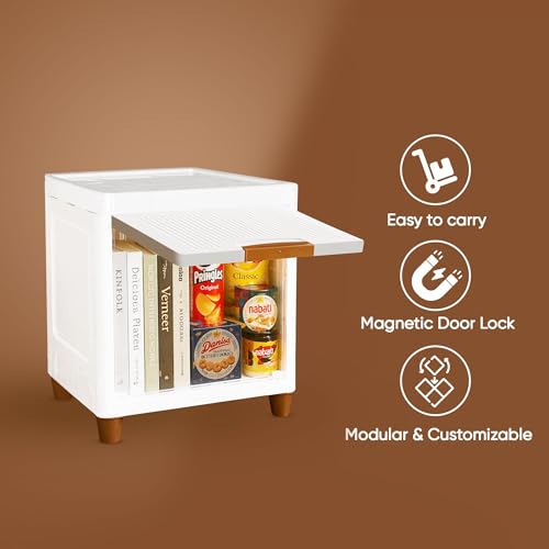 Image of TEKCOOL Chest of Drawers : Versatile Drawer Storage Organizer & Organisers Storage Box for Ideal for Neat and Tidy Storage Solutions Plastic Drawers Storage (White, 1XL);