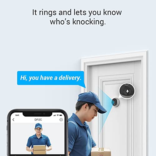Ezviz 1080P Video Door Viewer Peephole Camera With 4.3" Color Screen Display, Built In Chime, Rechargable Battery, App Viewing, Two-Way Talk, Pir Motion Detection, Metal Housing, Cloud/Sd (Dp2C) #TOP3
