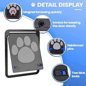Cat Door for Display Door Small Canine Display Door Magnetic Flap Doggy Door for Sliding Door Lockable Cat Display Door 10805 Inch  Cucciolini Doodles Cat door for display door small canine display door magnetic flap doggy door for sliding door lockable cat display door 1080 5 inch   cucciolini doodles