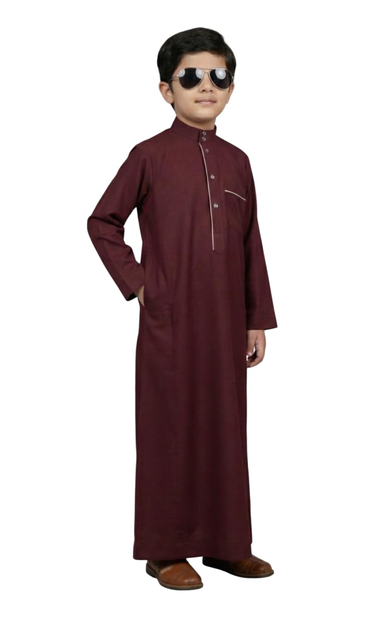 Boys Muslim Jubba Thobe Kurta for Kids | Stylish Islamic Wear for Ramadan & Eid | Comfortable Breathable Fabric | Ethnic Festive Dress for Boys