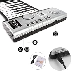 Lychee Clavier Piano Electronique Portable Flexible à 61 Touches Retroussé Roulé Roll Up Piano Souple Flexible MIDI Pliant Instruments de Musique - Les Beatles, Paul McCartney, John Lennon, RIngo Starr, George Harrison Lychee Clavier Piano Electronique Portable Flexible à 61 Touches Retroussé Roulé Roll Up Piano Souple Flexible MIDI Pliant Instruments de Musique – Image 6