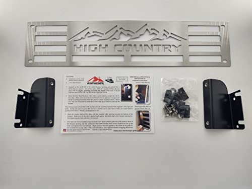 Mountains2Metal HIGH Country Edition Brushed Stainless Finish Compatible with 2015-2019 Chevy Silverado 2500 3500 HD M2M #400-130-3
