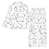 [フフジュ] パジャマ キッズ おっぱい ちぶさ 漫画 子供パジャマ 上下セット 2点セット 柔らか 可愛い ボーイズ ガール 寝巻き ルームウェア 春秋服 部屋着 Large