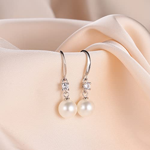 Caondy Dangle Pearl Earrings For Women Set Girls' Drop Stud Earrings Jewelry Sterling Silver Hypoallergenic Modern Trend Temperament Jewelry #TOP6