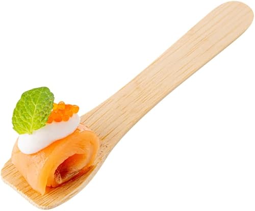 Restaurantware Eco Luxe - Cucharas de degustación de 3.5 pulgadas, 100 cucharas desechables para helado, resistentes para alimentos calientes y