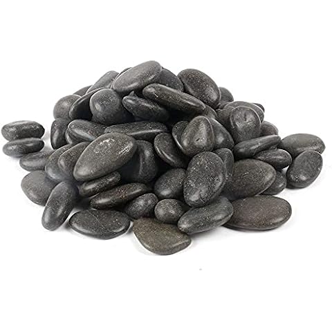 FANTIAN Black Natural Decorative River Pebbles Cover