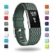 Produktbild Adepoy Kompatabel mit Fitbit Charge 2 Armband, Verstellbare Weiches Silikon Sport Ersatzarmband für Charge 2 (Grün, Groß)