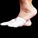 Produktbild Hellery Neu Unisex Five Finger Half Vorfuß Socken Toes Protector Stretchy - Weiß, wie beschrieben - Weiß, wie beschrieben