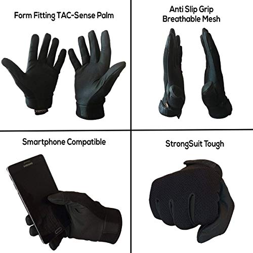 Strongsuit Second Skin Tactical Work Glove (Black, Medium) #TOP4