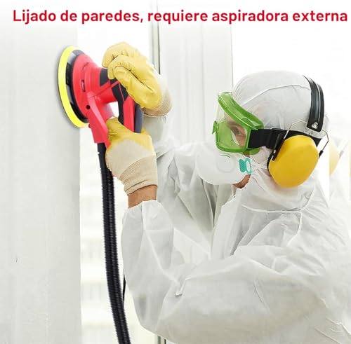 Miniatura 7 de Lijadora Excéntrica 5.0 Mm Sin Escobillas Pioneerworks, 350w Lijadora Orbital 150mm, 4000-10000rpm, Para Superficies De Madera, Incluye 12 Hojas De Papel De Lija