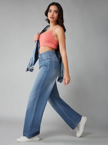 Image of Dolce Crudo Women's High Waist Straight Fit Jeans