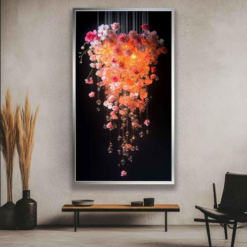 Tableau floral botanique 30x50 cm pour décoration murale moderne de salon