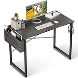 KKL パソコンデスク pcデスク 机 ワークデスク オフィスデスク 収納袋付き 幅100cm×奥行50cm 組立簡単 在宅勤務 パソコン机 ゲーミングデスク 学習机 勉強机 シンプルデスク グレー