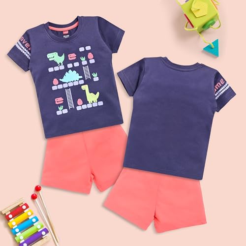 Image of LuvLap Baby Boys Regular Fit 100% Cotton Half Sleeves Boys T-Shirts and & Shorts Set Pack of 3