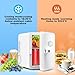 Vexloria Mini Fridge, 4L/6 Can Mini Fridge for Bedrooms, Portable Small Fridges, AC+DC Power Cooler, for Bedrooms, Cars, Offices; Skincare, Makeup, Cosmetics, Food