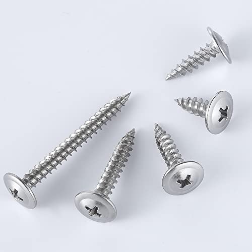 Image of WensiLon #8 Phillips Truss Head Wood Screws Stainless Steel 410 Quick Metal Self Tapping Assortment Kit