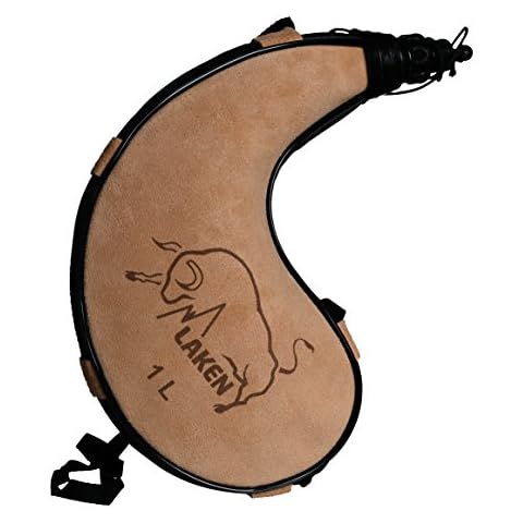 LAKEN - Spanish Leather Wine Bota Water Canteen Kidney Shape - 1 Liter Cover