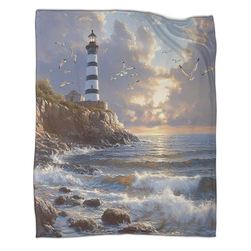 Couverture Microfibre Anti-Froid Seaside Sunset Douceur Durable - 3