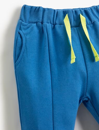 Sweatpants bébés garçons Koton en molleton bleu avec cordon de serrage