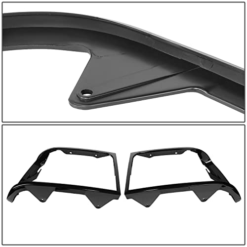 Dna Motoring Ztl-Y-0291 Headlight Door Bezel Compatible With 1992-1996 Bronco / F150 / F53 / F59, 1992-1997 F Super Duty / F250 / F350, Driver & Passenger Side #TOP3
