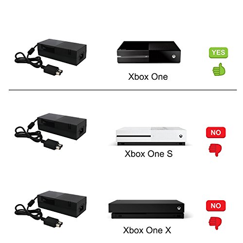 Xbox One Power Supply, AC Adapter Replacement Charger with Cable for Xbox 1, Xbox One Power Brick 100-240V …