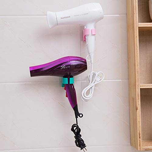 Innovativo supporto per asciugacapelli a parete rack in plastica per hotel, casa, bagno, scaffale, asciugacapelli, colore: grigio