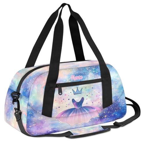 Custom Kids Sports Duffel Bag Pastel Gradient Texture Ballet Skirts Personalized Dance Gym Bag for Boys Girls Lightweight Weekender Travel Duffle Cheer Bag2