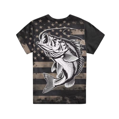 Image of WELLFLYHOM Kids Tshirts Girls Boys Short Sleeve Crewneck Tees Shirts Casual Sport Pullover Tops Size 3-16 Years