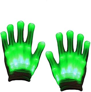 Ulalaza Kids LED Gloves Light Up Shows Costume Party Supplies