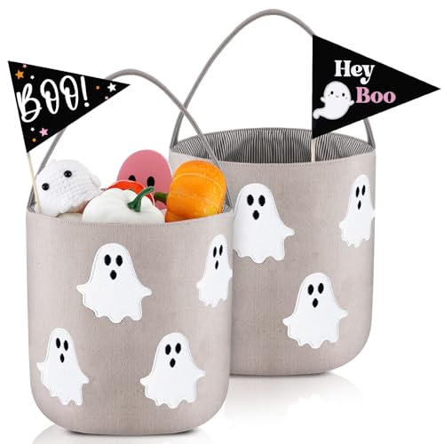 2 Pcs Halloween Boo Basket Halloween Trick or Treat Bag Cute Good...