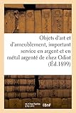  Objets d\'art et d\'ameublement, important service en argent et en métal argenté de chez Odiot, bijoux: objets variés