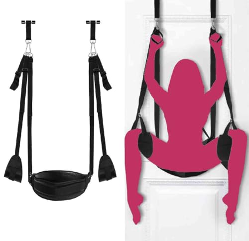 Sex Furniture Couples Sexy Gift Sets Over The Door Swing Sex 300lbs Sex Slingshot Swing for Adults Doorway Frequent Flyer Door Swing for Adult Frame Couples Bedroom Sexy Accessories Toys Sweatshirt