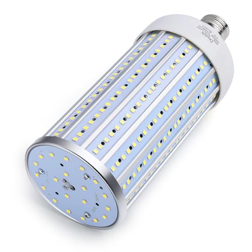 60 Watt LED Corn Light Bulb(500W Equivalent),5500 Lumen 6000K,Cool Daylight White LED Street and Area Light,E26/E27 Medium Base,for Outdoor Garage Factory Warehouse High Bay Barn Backyard and More