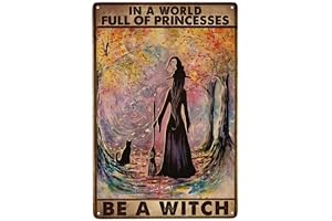 Witch Pictures: Vintage Metal Wall Decor for Spooky Vibes