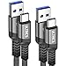 Price comparison product image ULTRICS Micro USB Cable, Nylon Braided Durable Android Charger Lead, Fast Charging and Data Sync Cord Compatible with Samsung Galaxy S7/ S6 / S5 J7 LG Nexus Nokia Xbox PS4 (Grey, 1M+2M (2 Pack))