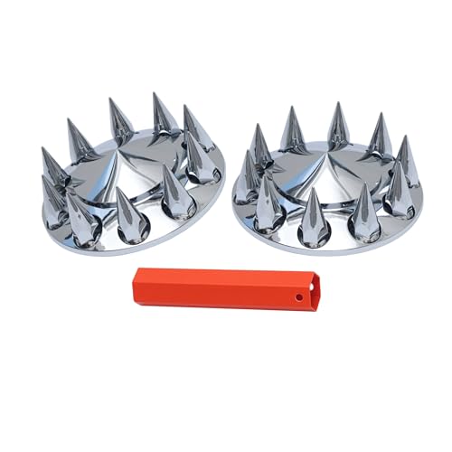 Kit cache-moyeux chromé ABS pour semi-camion look premium