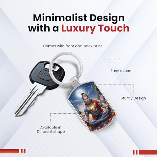 Image of Stylish Metal Keychains with Permanent Glossy Print - Inspirational Quotes & Spiritual Designs - Perfect Key chains for loved ones, Personal Use, Gifts & Return Gifts