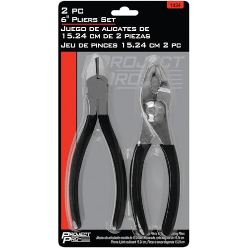 Image of Performance Tool 1434 6 Slip Joint and 6-Inch Diagonal Cutting Pliers - Cushion Grip Handle for Comfort - Versatile Tools for Home or Professional Use