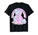 Oso de peluche espeluznante gótico pastel Kawaii sobre arcoíris Camiseta