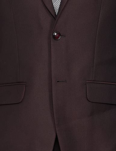 Image of Raymond Rayon Blend Men's Full Sleeve Contemporary FIT Dark Maroon Formal Suit