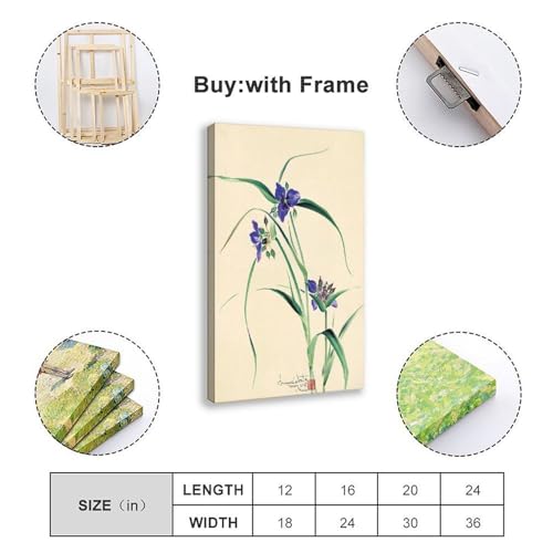 Impression sur toile fleurs d'araignée Chiura Obata pour bureau 30,5x45,7 cm