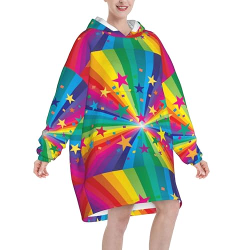 Sweat à capuche couverture en flanelle anti-froid à manches amples