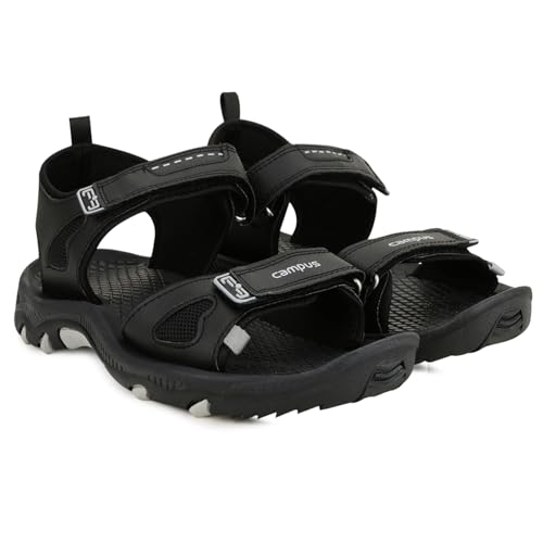 Campus Men's 2GC-01A BLK/L.Gry Outdoor Sandals - 8UK/India 1 Pair